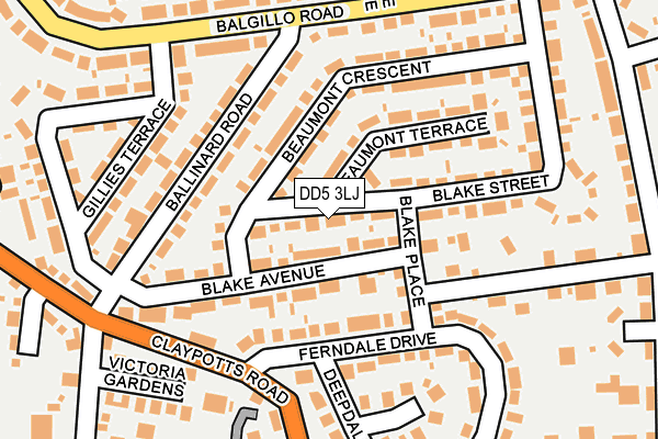 DD5 3LJ map - OS OpenMap – Local (Ordnance Survey)