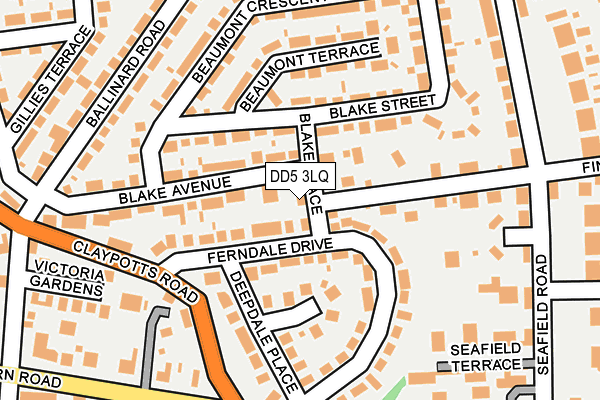 DD5 3LQ map - OS OpenMap – Local (Ordnance Survey)