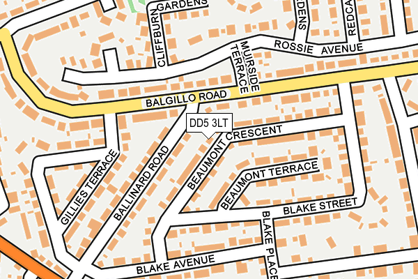 DD5 3LT map - OS OpenMap – Local (Ordnance Survey)