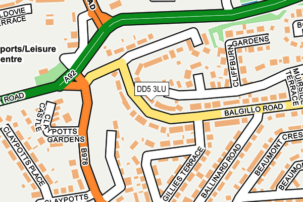 DD5 3LU map - OS OpenMap – Local (Ordnance Survey)