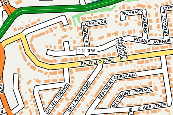 DD5 3LW map - OS OpenMap – Local (Ordnance Survey)