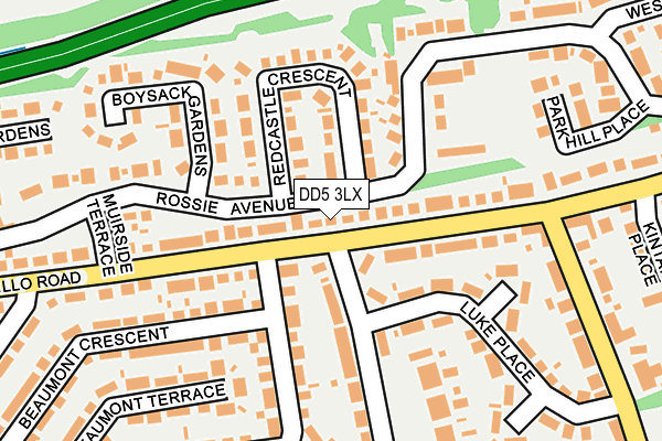 DD5 3LX map - OS OpenMap – Local (Ordnance Survey)