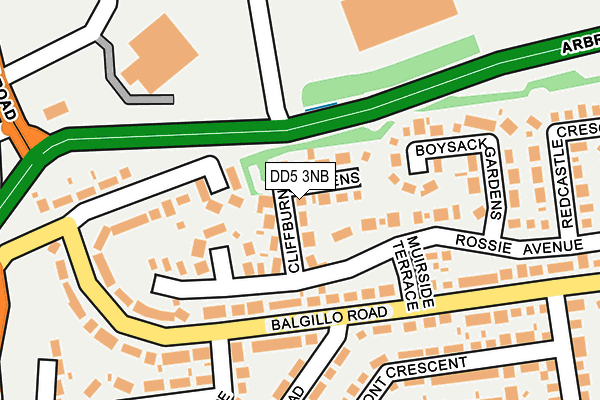 DD5 3NB map - OS OpenMap – Local (Ordnance Survey)