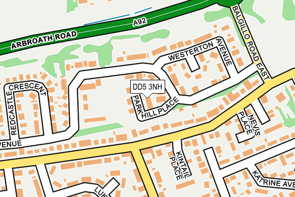 DD5 3NH map - OS OpenMap – Local (Ordnance Survey)