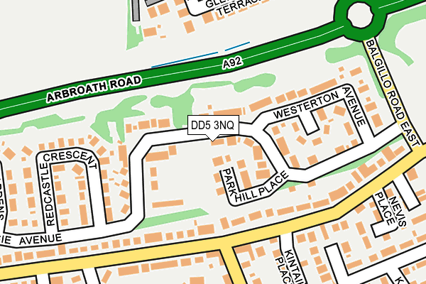 DD5 3NQ map - OS OpenMap – Local (Ordnance Survey)