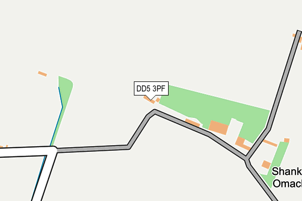 DD5 3PF map - OS OpenMap – Local (Ordnance Survey)