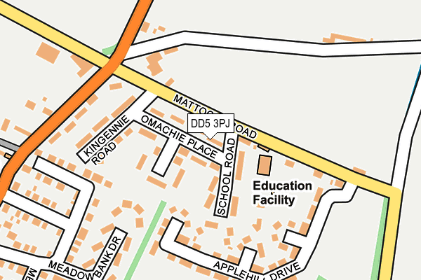 DD5 3PJ map - OS OpenMap – Local (Ordnance Survey)