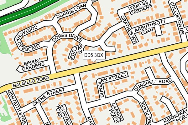 DD5 3QX map - OS OpenMap – Local (Ordnance Survey)