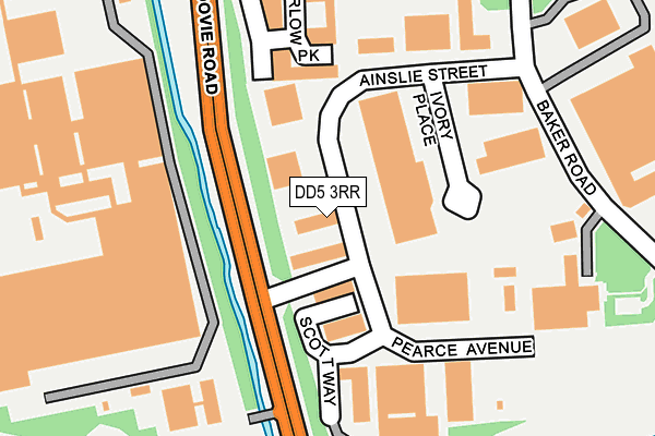DD5 3RR map - OS OpenMap – Local (Ordnance Survey)