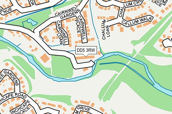 DD5 3RW map - OS OpenMap – Local (Ordnance Survey)