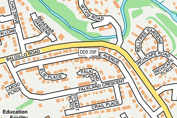 DD5 3SF map - OS OpenMap – Local (Ordnance Survey)