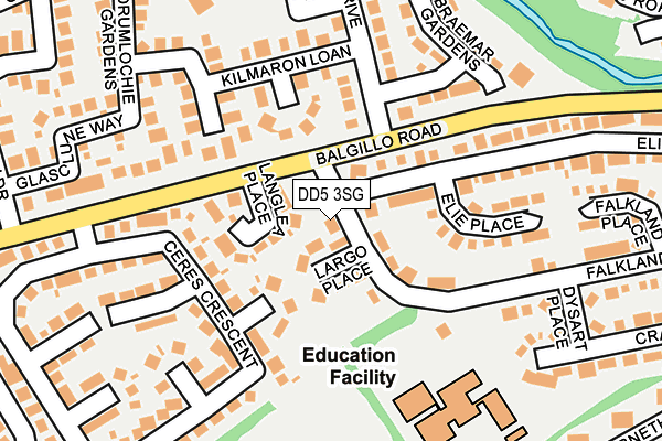 DD5 3SG map - OS OpenMap – Local (Ordnance Survey)