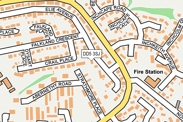 DD5 3SJ map - OS OpenMap – Local (Ordnance Survey)