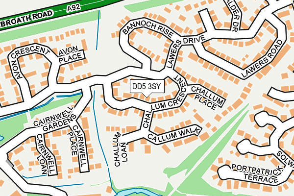 DD5 3SY map - OS OpenMap – Local (Ordnance Survey)
