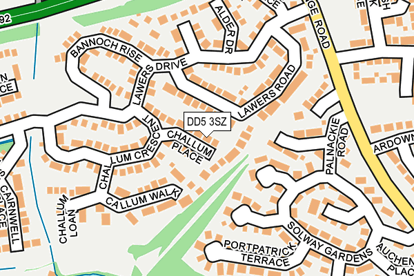 DD5 3SZ map - OS OpenMap – Local (Ordnance Survey)