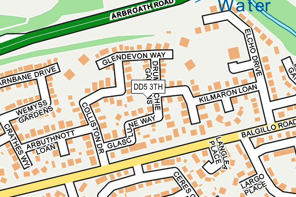 DD5 3TH map - OS OpenMap – Local (Ordnance Survey)