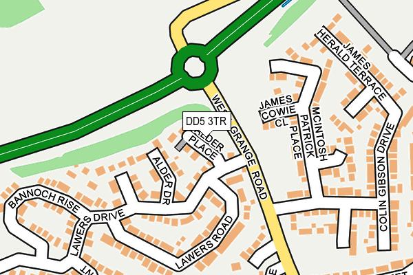 DD5 3TR map - OS OpenMap – Local (Ordnance Survey)