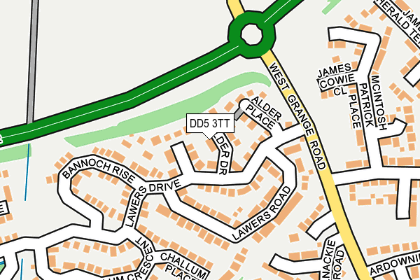 DD5 3TT map - OS OpenMap – Local (Ordnance Survey)
