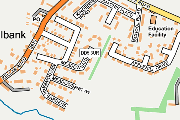 DD5 3UR map - OS OpenMap – Local (Ordnance Survey)