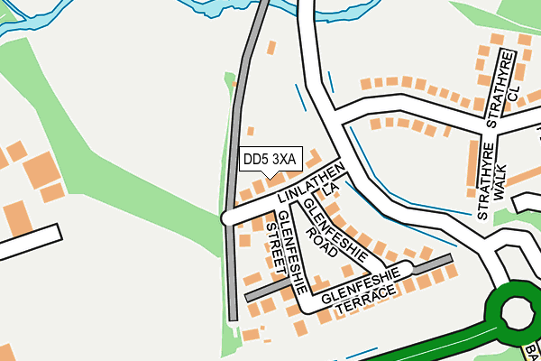 DD5 3XA map - OS OpenMap – Local (Ordnance Survey)