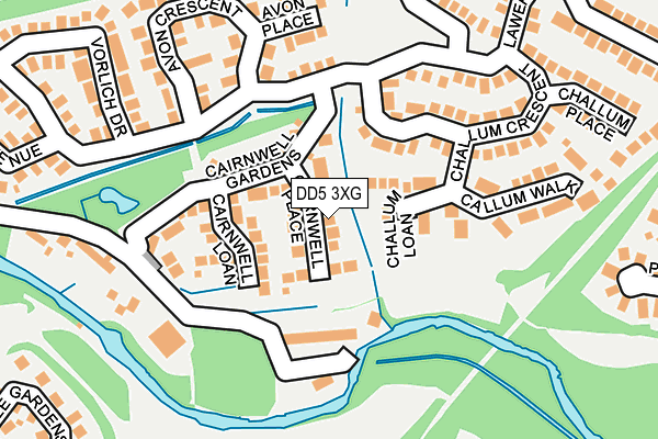 DD5 3XG map - OS OpenMap – Local (Ordnance Survey)