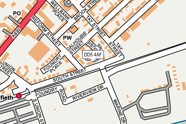 DD5 4AF map - OS OpenMap – Local (Ordnance Survey)