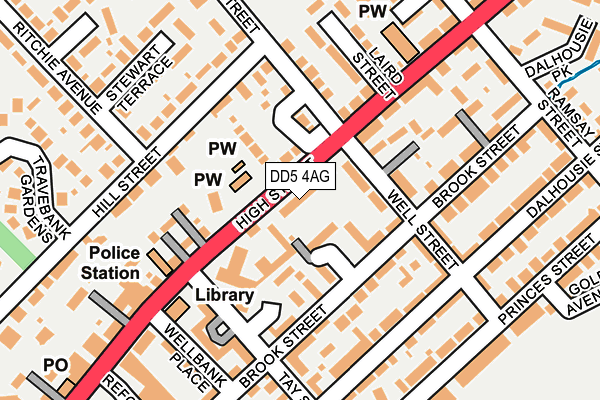 DD5 4AG map - OS OpenMap – Local (Ordnance Survey)