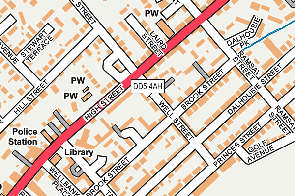 DD5 4AH map - OS OpenMap – Local (Ordnance Survey)