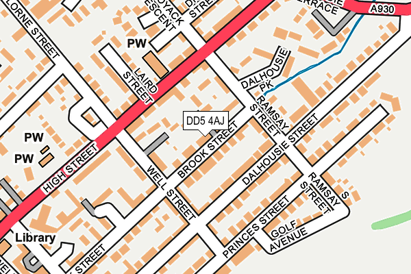 DD5 4AJ map - OS OpenMap – Local (Ordnance Survey)