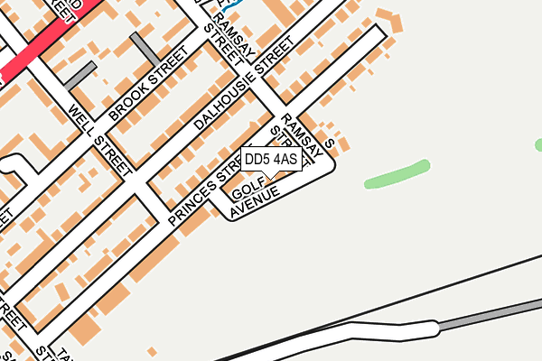 DD5 4AS map - OS OpenMap – Local (Ordnance Survey)
