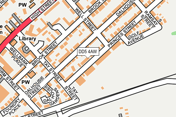 DD5 4AW map - OS OpenMap – Local (Ordnance Survey)