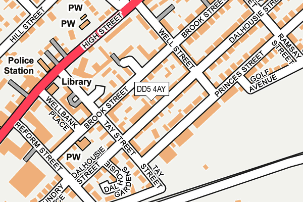 DD5 4AY map - OS OpenMap – Local (Ordnance Survey)