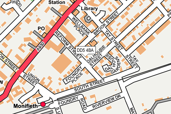 DD5 4BA map - OS OpenMap – Local (Ordnance Survey)