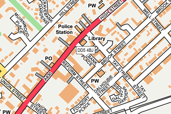 DD5 4BJ map - OS OpenMap – Local (Ordnance Survey)