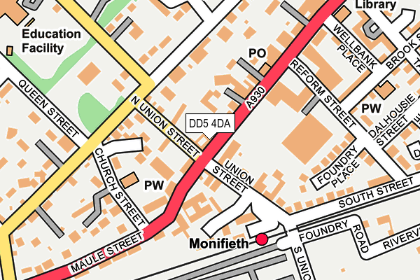 DD5 4DA map - OS OpenMap – Local (Ordnance Survey)