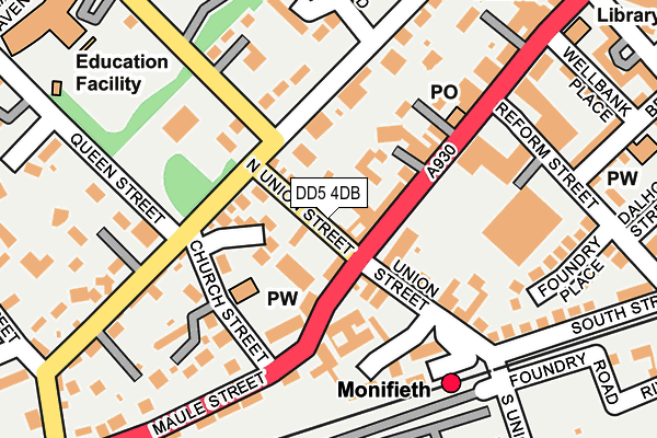 DD5 4DB map - OS OpenMap – Local (Ordnance Survey)