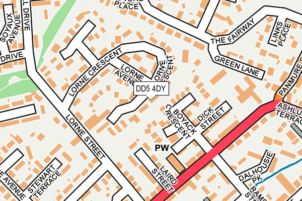 DD5 4DY map - OS OpenMap – Local (Ordnance Survey)