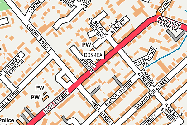 DD5 4EA map - OS OpenMap – Local (Ordnance Survey)