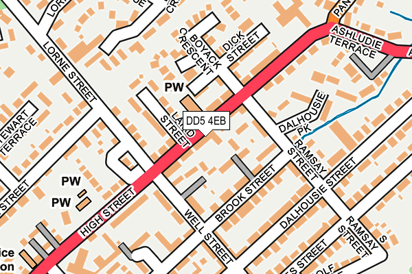 DD5 4EB map - OS OpenMap – Local (Ordnance Survey)