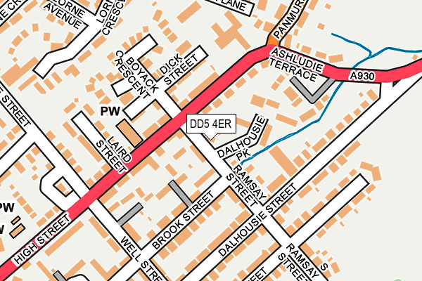 DD5 4ER map - OS OpenMap – Local (Ordnance Survey)