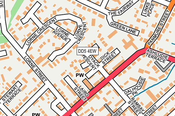 DD5 4EW map - OS OpenMap – Local (Ordnance Survey)