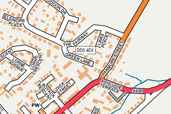 DD5 4EX map - OS OpenMap – Local (Ordnance Survey)