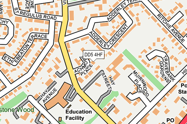DD5 4HF map - OS OpenMap – Local (Ordnance Survey)