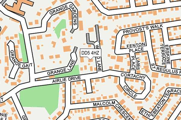 DD5 4HZ map - OS OpenMap – Local (Ordnance Survey)