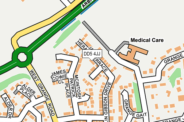 DD5 4JJ map - OS OpenMap – Local (Ordnance Survey)