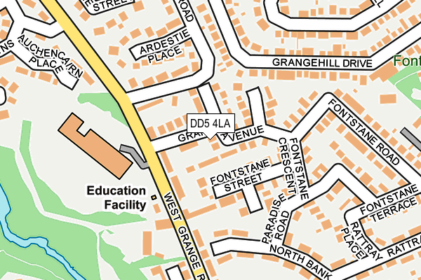 DD5 4LA map - OS OpenMap – Local (Ordnance Survey)