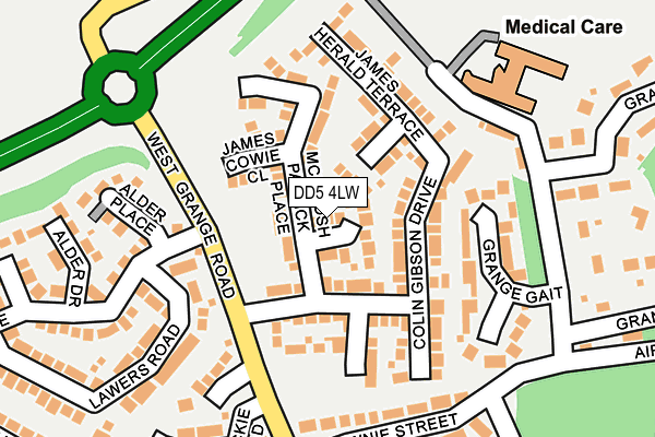 DD5 4LW map - OS OpenMap – Local (Ordnance Survey)