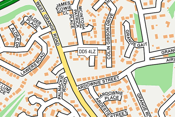 DD5 4LZ map - OS OpenMap – Local (Ordnance Survey)