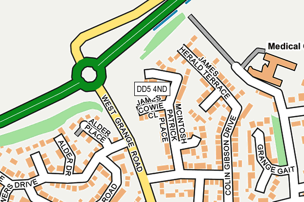 DD5 4ND map - OS OpenMap – Local (Ordnance Survey)