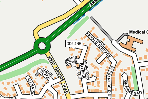 DD5 4NE map - OS OpenMap – Local (Ordnance Survey)